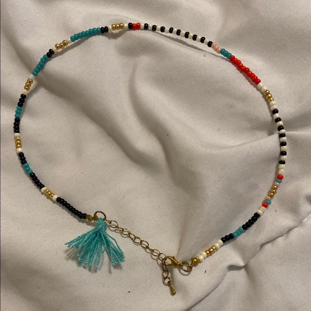 Multicolor Beaded Bracelet with Tassel
